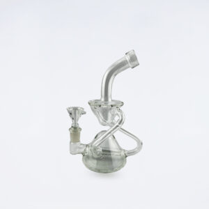 7インチインラインクリアガラスリサイクラーボング